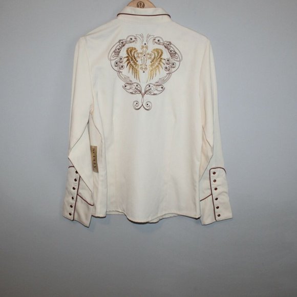 NWT Scully Angel Heart Snap Cowgirl Shirt HW8446 - Picture 2 of 7